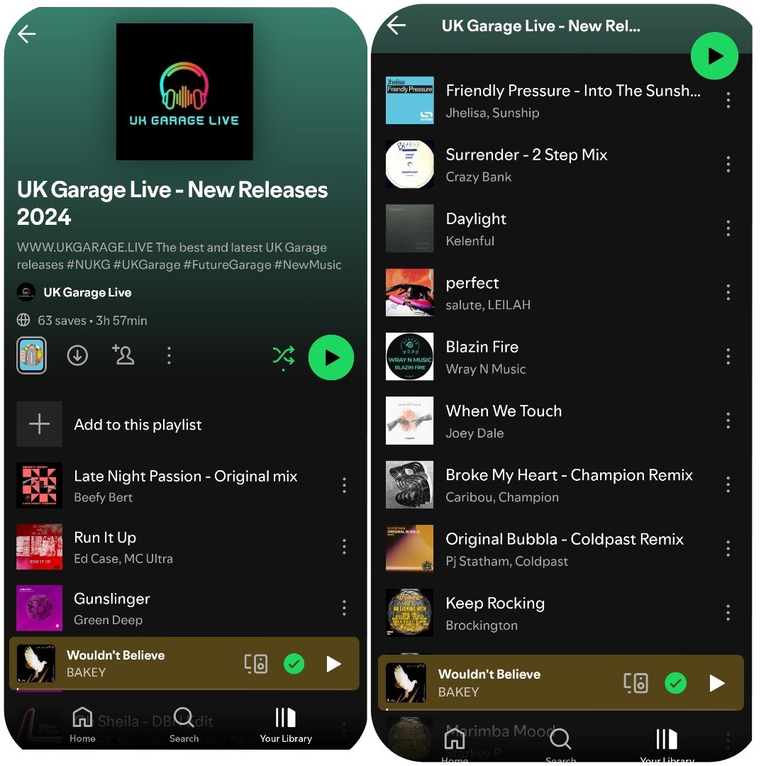 Our #UKGarage Live Spotify playlist is regularly updated with the freshest releases... be sure to hit us up to add your tunes here and feel free to send any exclusives for us to help promote.