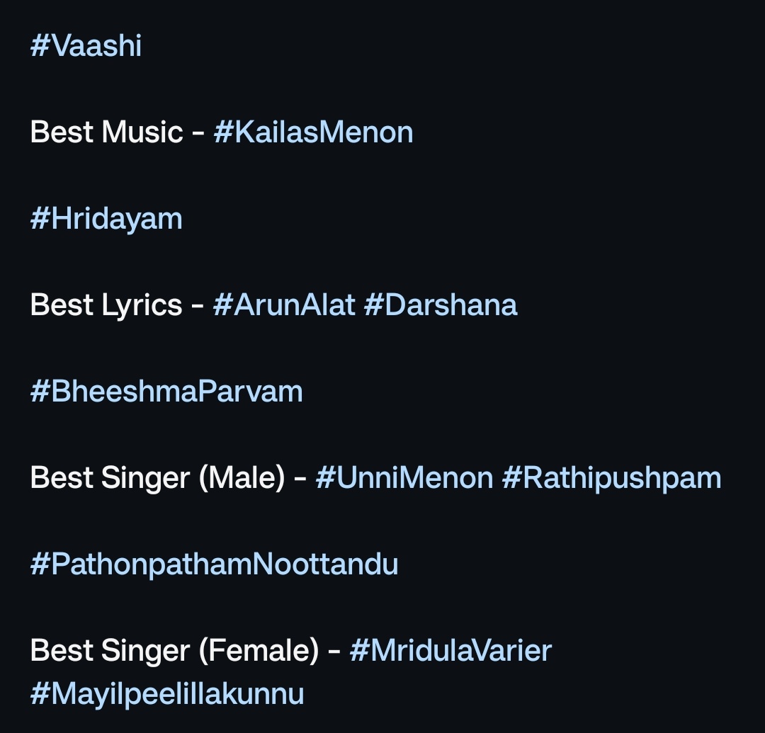 BoxOffice_Films's tweet photo. #68thFilmfareAwardsSouth #Malayalam #Mollywood Winners 👏

#NnaThaanCaseKodu - 3
#JayaJayaJayaJayaHey
#Udal #Puzhu #Vaashi #Hridayam #BheeshmaParvam #PathonpathamNootandu #Appan #Bhoothakaalam #Ariyippu - 1

#KunchackoBoban #ParvathyThiruvothu #Revathi #FilmfareAwardsSouth https://t.co/ifMOkkXCyw