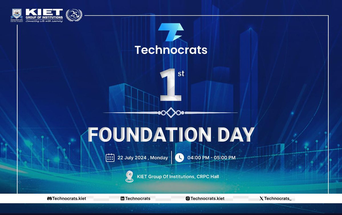 Technocrats_'s tweet photo. Get ready for an evening of innovation, networking, and fun! Let's celebrate our achievements and look forward to new horizons together. Don't miss out - see you there! #Technocrats #AnnualDay #TechInnovation https://t.co/VYf4X8gfiW