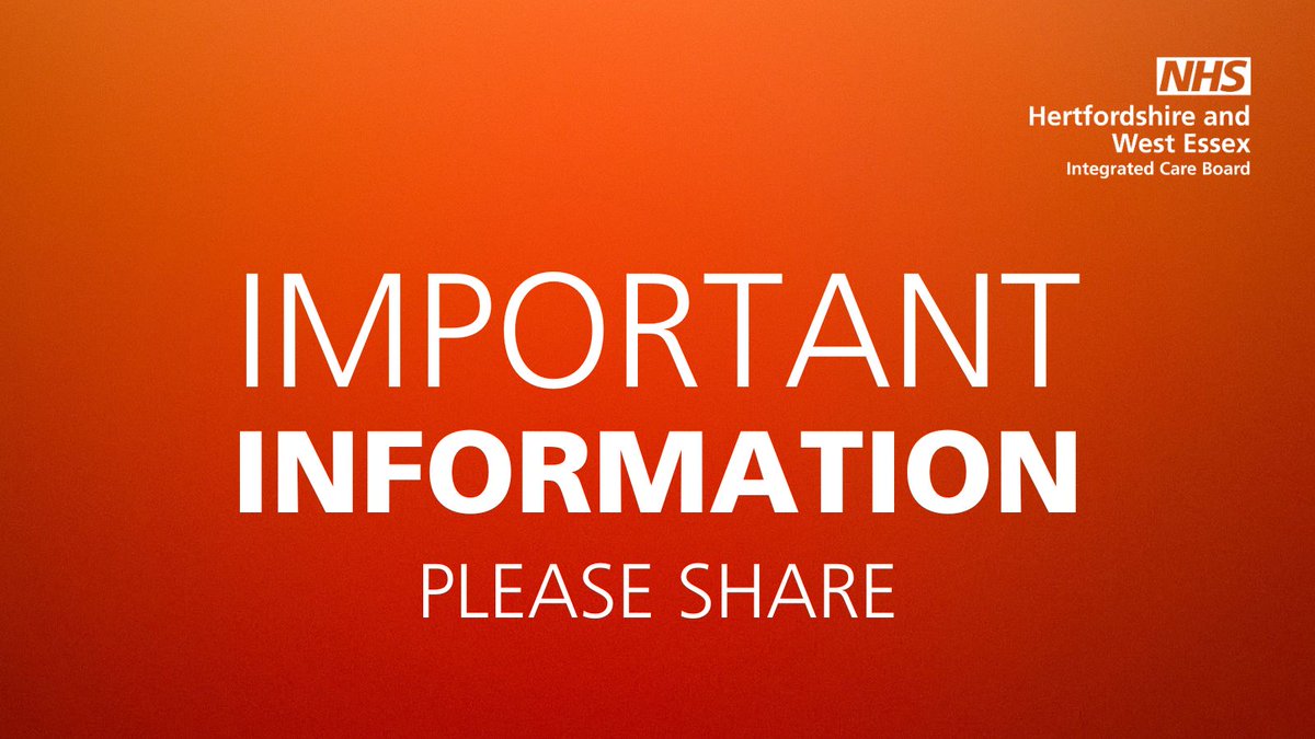 NHS Hertfordshire and West Essex tweet media