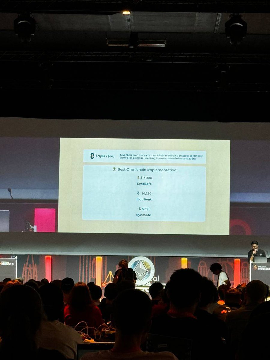 Daniel de Witte (@daniel_de_witte) on Twitter photo Had an incredible time hacking with the <a href="/1deltaDAO/">1delta</a> team at EthBrussels and bring home a 1st prize from <a href="/UniswapFND/">Uniswap Foundation</a> and the 2nd prize from <a href="/LayerZero_Fndn/">LayerZero Foundation</a>
Also met many interesting people including <a href="/saucepoint/">saucepoint</a> who is working on Uniswap v4. Thanks for the bottle of #hotsauce Had an incredible time hacking with the <a href="/1deltaDAO/">1delta</a> team at EthBrussels and bring home a 1st prize from <a href="/UniswapFND/">Uniswap Foundation</a> and the 2nd prize from <a href="/LayerZero_Fndn/">LayerZero Foundation</a>
Also met many interesting people including <a href="/saucepoint/">saucepoint</a> who is working on Uniswap v4. Thanks for the bottle of #hotsauce