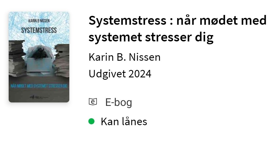 PrivatNissen's tweet photo. E-bogen kan nu lånes på @eReolen 👍
#systemstress #ebog #ebooks https://t.co/m8JQbNeNmD