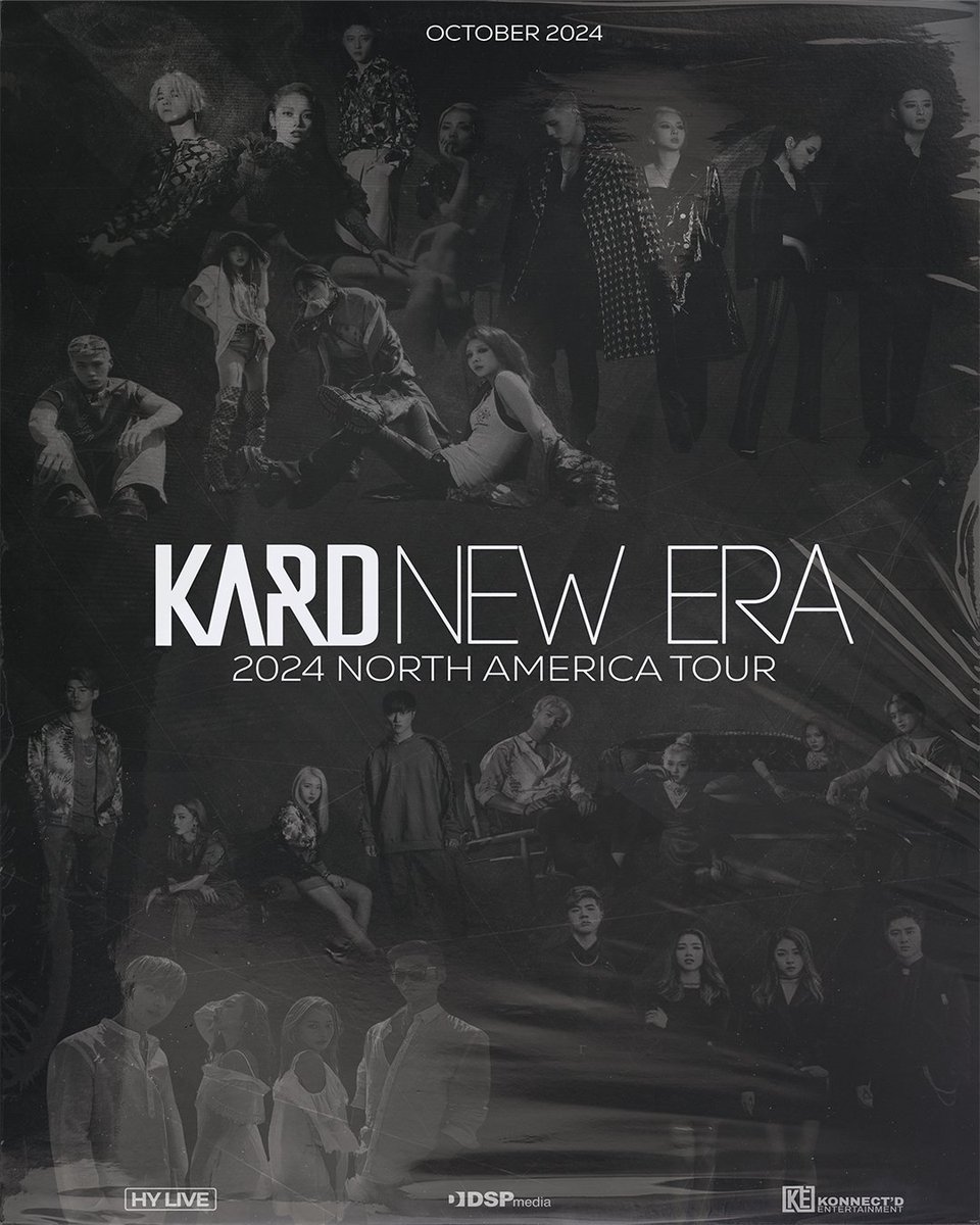 KonnectdEnt's tweet photo. ♣️♠️ Celebrating 7 Years of KARD! ❤️♦️

KARD and Hiddens, have experienced an incredible 7 years filled with unforgettable moments, exciting comebacks, refreshing concepts, and many captivating eras. The unwavering support of BM, J.seph, SOMIN & JIWOO throughout the years has not gone unnoticed.

That is why, we’re thrilled to announce that KARD is rolling into a new era with the KARD: NEW ERA 2024 North America Tour promoted and organized by Konnect’d Entertainment!

KARD has captivated hearts worldwide with their unique sound and powerful performances, and now they’re ready to show the fans a NEW ERA of content and performances.

More details on tour dates, locations, and tickets will be revealed soon. Get ready to experience KARD in a whole new way!

#KARD #7thAnniversary #NEWERATour #KonnectdEntertainment #Konnectdent #DSPMedia #HYLIVE #NorthAmericaTour #KARDNEWERATour #ComingSoon @KARD_Official