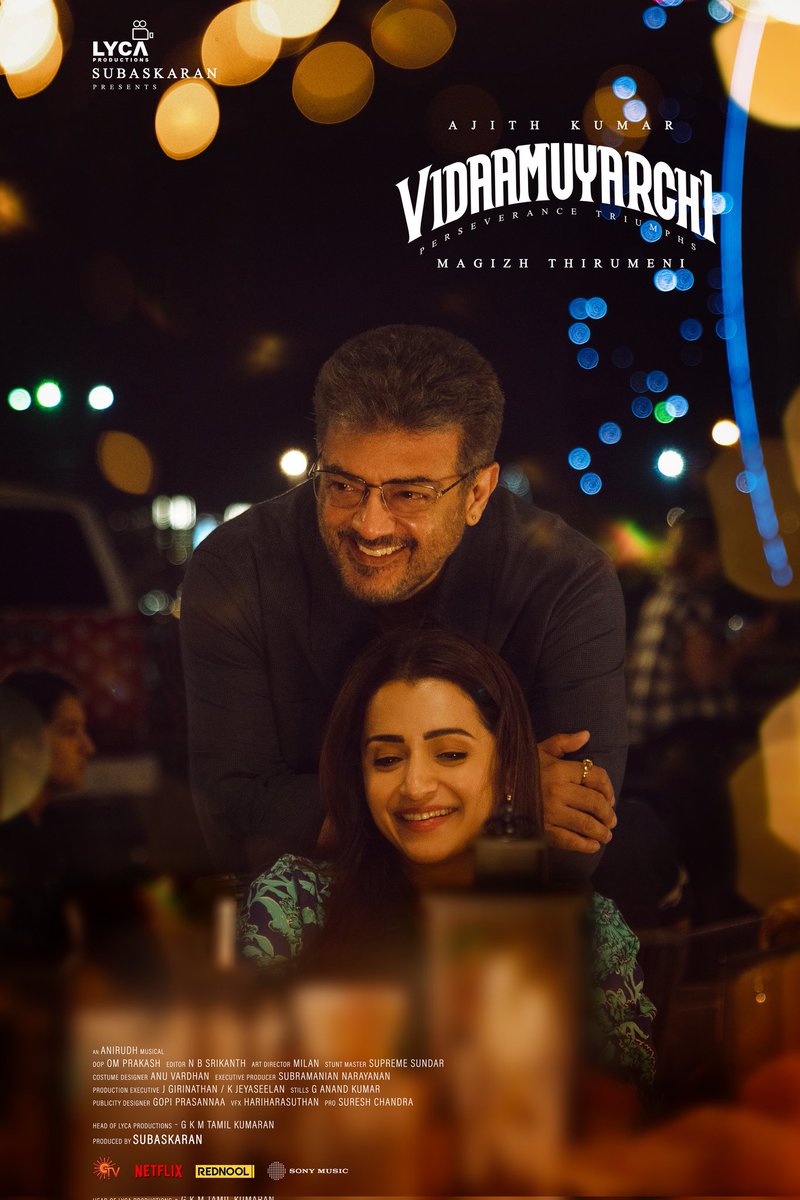 The magic of this pair #AjithKumar &amp; <a href="/trishtrashers/">Trish</a> 🥰

#EffortsNeverFail #VidaaMuyarchi

#AjithKumar #MagizhThirumeni <a href="/LycaProductions/">Lyca Productions</a> #Subaskaran <a href="/gkmtamilkumaran/">GKM Tamil Kumaran</a> <a href="/trishtrashers/">Trish</a> <a href="/akarjunofficial/">Arjun</a> <a href="/anirudhofficial/">Anirudh Ravichander</a>