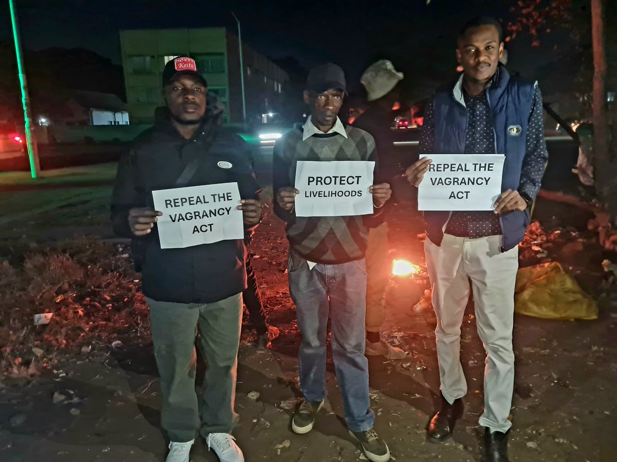 ZimRightsLIVE's tweet photo. Join Us: Repeal Vagrancy Act!

Did you know that Zimbabwe still enforces vagrancy laws that punish homeless individuals? 

The Vagrancy Act [Chapter 10:25] states that a vagrant is any person with no settled or fixed place of abode or means of support, wanders from place to place, and maintains himself by begging or in some dishonest or disreputable manner. The Act also allows a police officer to arrest without a warrant any person he reasonably suspects to be a vagrant. It also criminalises any person who assists or encourages vagrancy.

ZimRights Calls on Zimbabwe to Repeal the Vagrancy Act 
and for Stronger Protection of Vulnerable Communities

Please join us by signing the petition below.👇👇
https://t.co/ZKuNZOmv4j