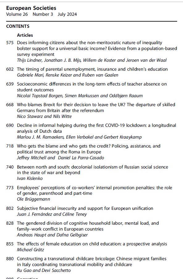 European Societies (@eurosocieties1) on Twitter photo NEW ISSUE! Articles by <a href="/WillemDeKoster/">Willem de Koster</a> @_gbmari @ntborgen <a href="/niwitte/">nils.witte</a> <a href="/marlouramaekers/">Marlou Ramaekers |🦋marlouramaekers.bsky.social</a> <a href="/_jeffmitchell_/">Jeffrey Mitchell</a> @CelineTeney @HauptSoc and many more!
LINK: tandfonline.com/toc/reus20/26/3 NEW ISSUE! Articles by <a href="/WillemDeKoster/">Willem de Koster</a> @_gbmari @ntborgen <a href="/niwitte/">nils.witte</a> <a href="/marlouramaekers/">Marlou Ramaekers |🦋marlouramaekers.bsky.social</a> <a href="/_jeffmitchell_/">Jeffrey Mitchell</a> @CelineTeney @HauptSoc and many more!
LINK: tandfonline.com/toc/reus20/26/3