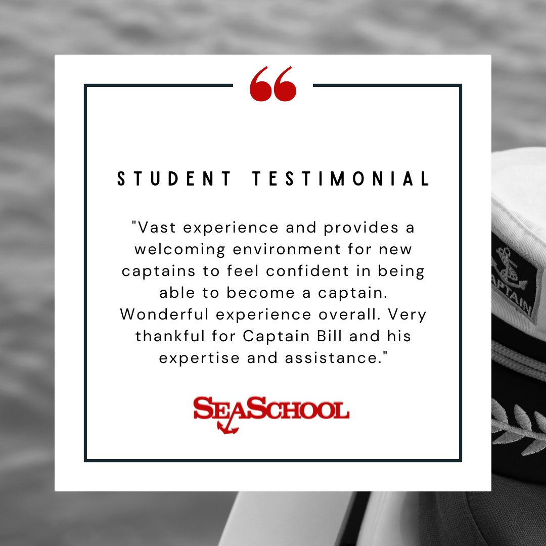 SeaSchoolOnline's tweet photo. A good instructor makes all the difference! Thank you, Captain Bill. https://t.co/Ihz2WP6beA