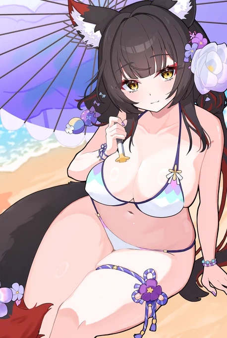 水着ワカモ#ブルアカ 