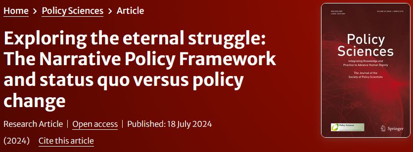 Johanna Kuenzler (@jo_kuenzler) on Twitter photo New #OA article in <a href="/PolicySciences/">Policy Sciences</a>: <a href="/colettevogeler/">Colette S. Vogeler</a>, <a href="/Anne_Parth/">Anne-Marie Parth</a>, <a href="/GohlTitian/">Titian Gohl</a>, and myself combine the Narrative Policy Framework with #ProspectTheory to answer a question that has long riddled #NPF scholars: When do policy actors use the narrative strategy of devil/angel-shift? New #OA article in <a href="/PolicySciences/">Policy Sciences</a>: <a href="/colettevogeler/">Colette S. Vogeler</a>, <a href="/Anne_Parth/">Anne-Marie Parth</a>, <a href="/GohlTitian/">Titian Gohl</a>, and myself combine the Narrative Policy Framework with #ProspectTheory to answer a question that has long riddled #NPF scholars: When do policy actors use the narrative strategy of devil/angel-shift?