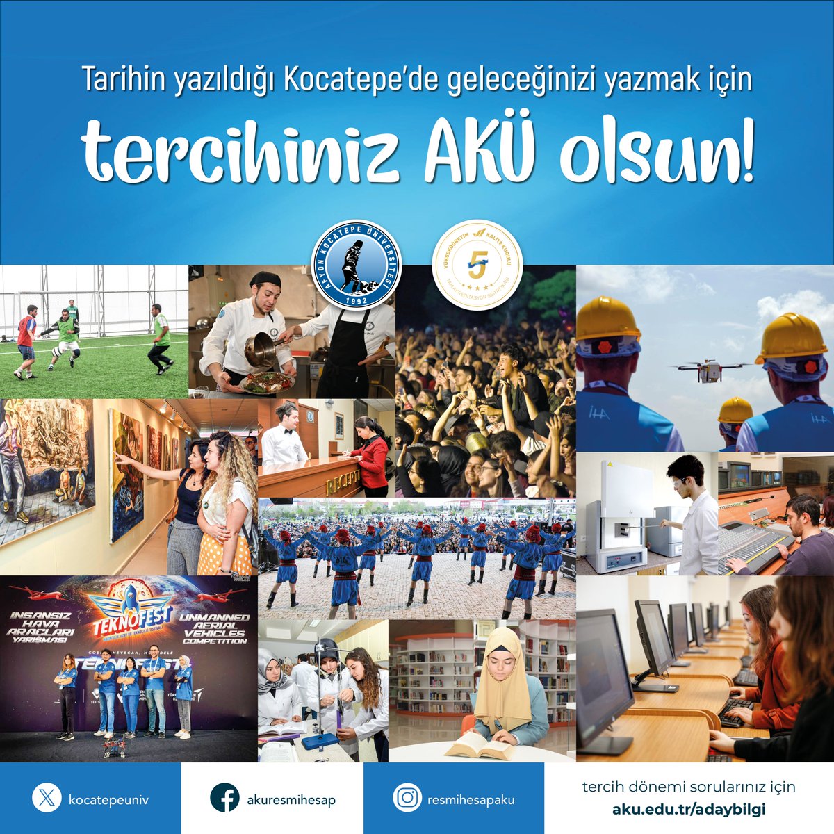 Sevgili üniversite adayı öğrencilerimiz, sizleri Afyon Kocatepe Üniversitesine bekliyoruz...  Aday bilgi sayfası için⬇️
 aku.edu.tr/adaybilgi
<a href="/Karakas1969/">Mehmet Karakaş</a> <a href="/suaybemmi/">Suayip Ozdemir</a> @MuratPekerAKU
#AfyonKocatepeÜniversitesi #yks2024 #ykssonucları