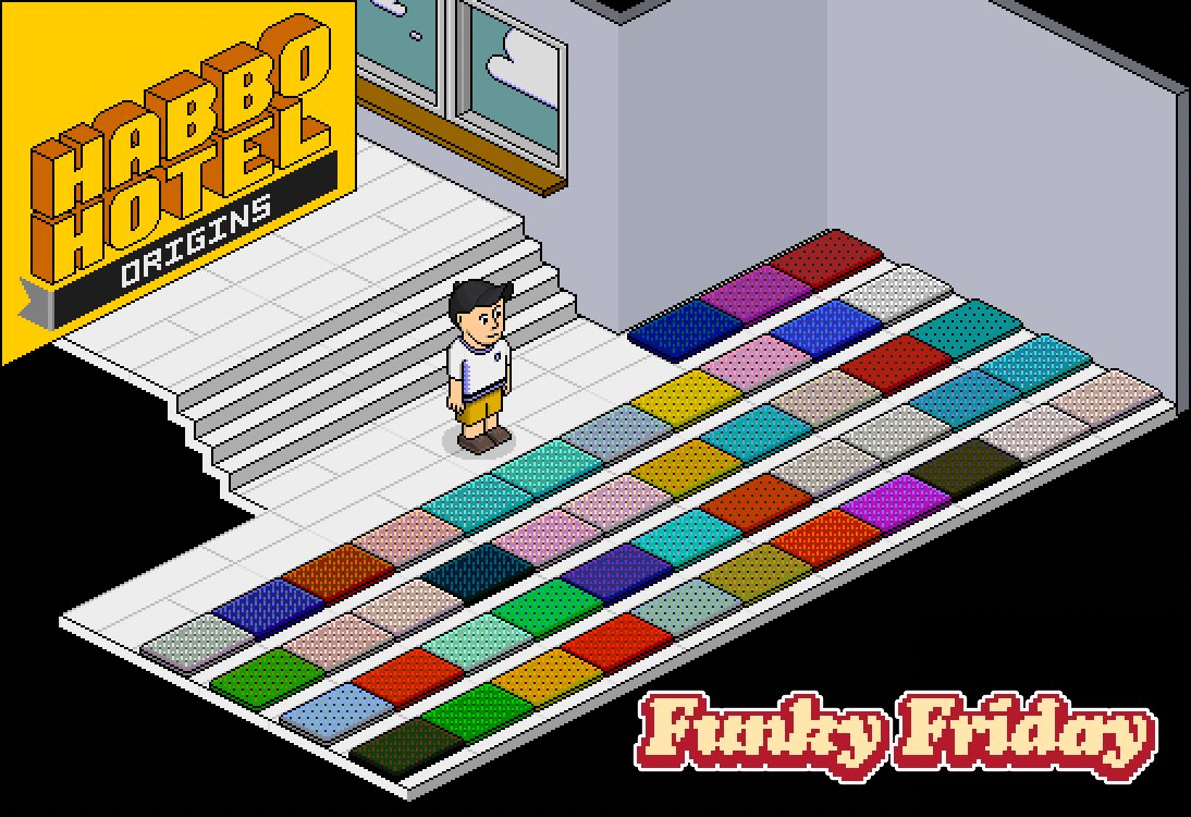 🎨 It’s FUNKY FRIDAY in #HabboHotelOrigins!

To be one of the 15 lucky winners of ALL the rugs we just added to the Catalogue, like and reply to this post! Winners picked Monday morning.

🛒 Buy the new rugs in-game

All of these rugs are also being added to the Catalogue for 24