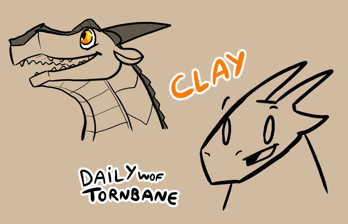 New thing i want to do : Daily sketches
I hope i can have some form of consistency

To start it, of course i drew Clay
it's always a good start with Clay
#WingsofFire #wof