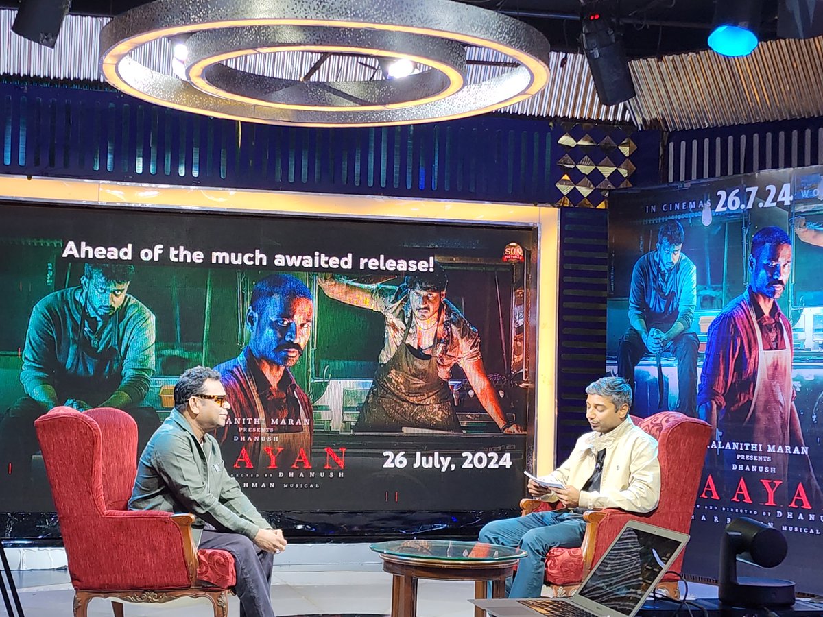 sunpictures's tweet photo. .@YouTubeIndia Creator meet with @arrahman for #Raayan 

@dhanushkraja @YTCreatorsIndia #RaayanFromJuly26 https://t.co/tyuwsATM5k