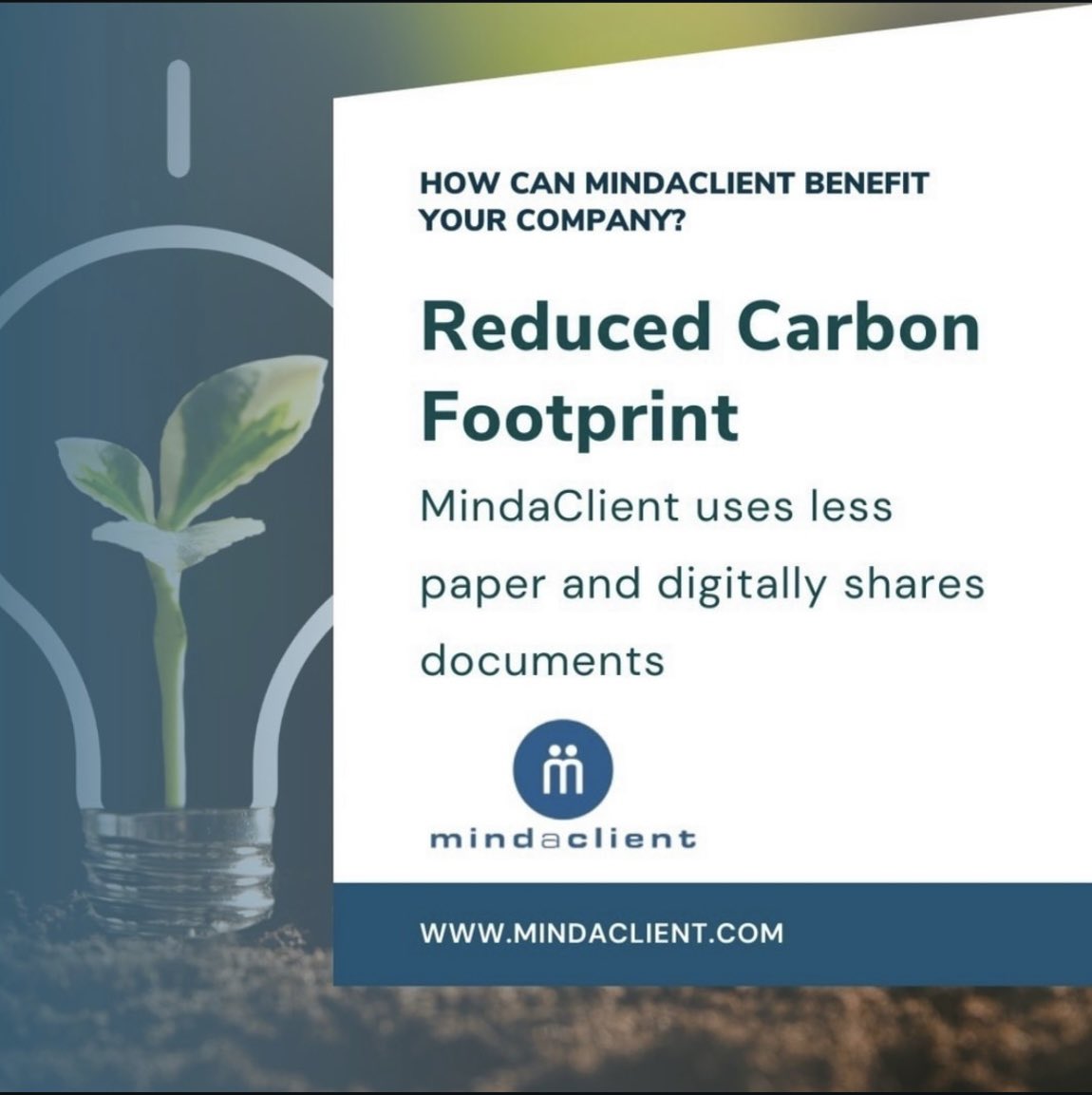 MindaClient's tweet photo. MindaClient can help vou reduce vour carbon footprint in your company ✅

Get in touch today hello@mindaclient.com or check out https://t.co/EudsXB8pbk https://t.co/4Ps0qxoBxy