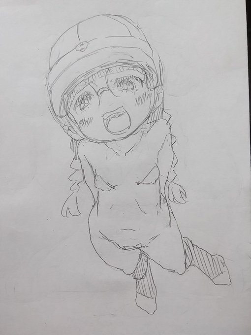 戦車帽と福田。 