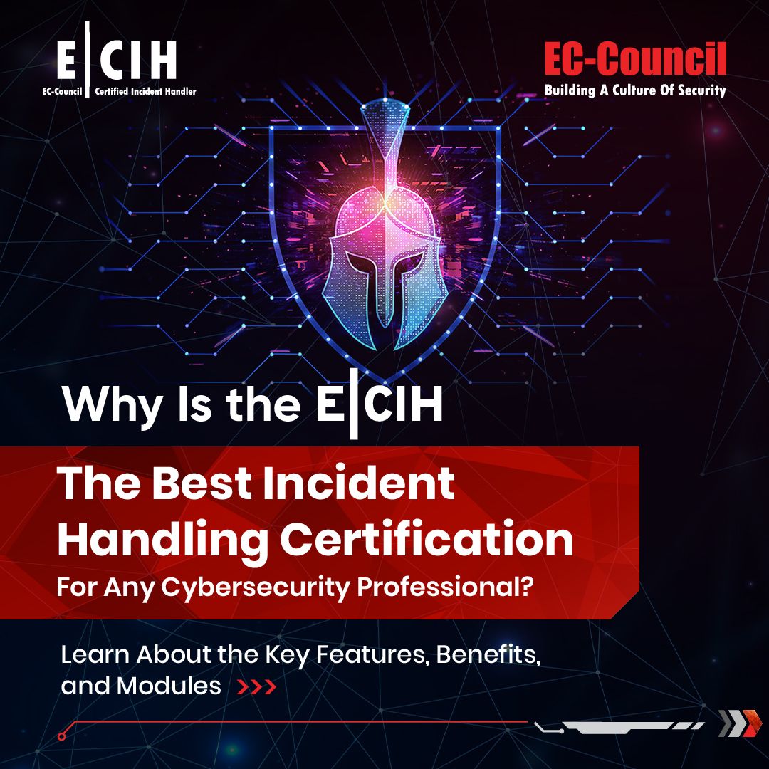 ECCOUNCIL's tweet photo. Wondering why EC-Council's #ECIH is the best #IncidentHandling certification for #Cybersecurity professionals? Discover its key features, benefits, and modules in this post!
Learn more about E|CIH: https://t.co/mTkwe4yNwm
#IncidentResponse #IncidentHandler #IncidentManagement https://t.co/1l2Q1J35p1