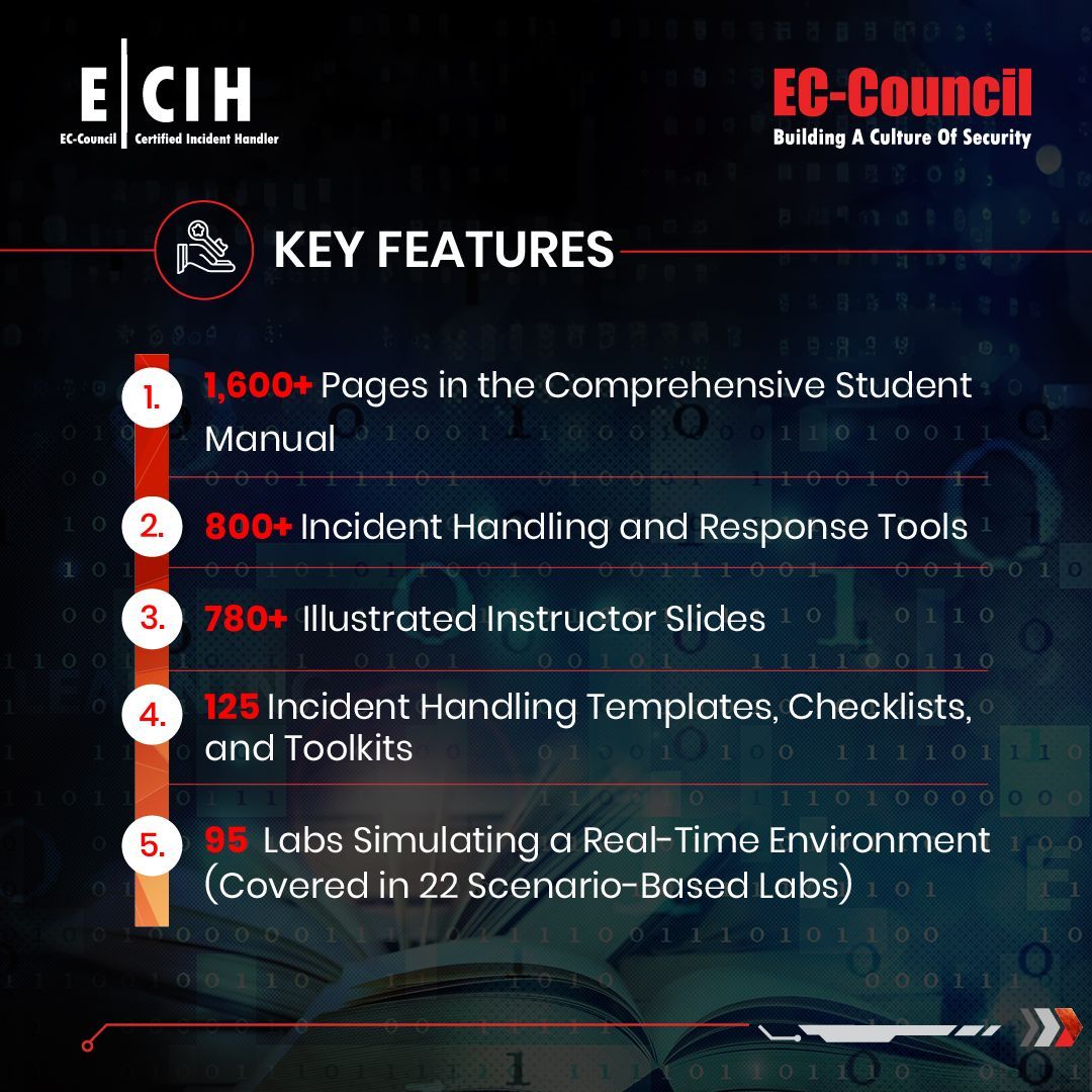 ECCOUNCIL's tweet photo. Wondering why EC-Council's #ECIH is the best #IncidentHandling certification for #Cybersecurity professionals? Discover its key features, benefits, and modules in this post!
Learn more about E|CIH: https://t.co/mTkwe4yNwm
#IncidentResponse #IncidentHandler #IncidentManagement https://t.co/1l2Q1J35p1