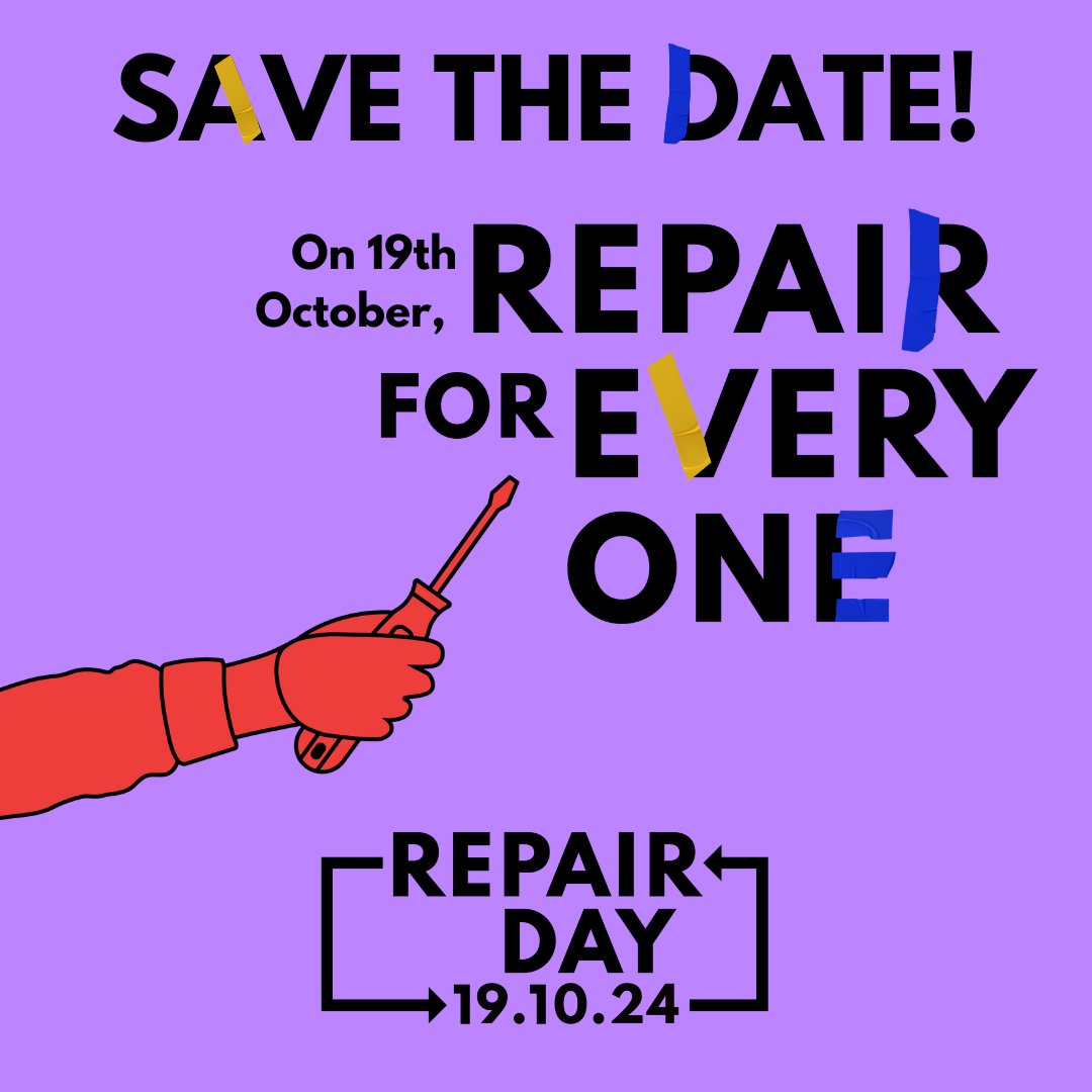 RestartProject's tweet photo. There are 3 months to go until International #RepairDay! 🌍️🌎️🌏️⁠
⁠
Learn more about how we're celebrating in the UK here: https://t.co/zuNuGAs26G 🎉 and stay tuned for what events are happening around the world! ⁠ https://t.co/csBkx0IrrV
