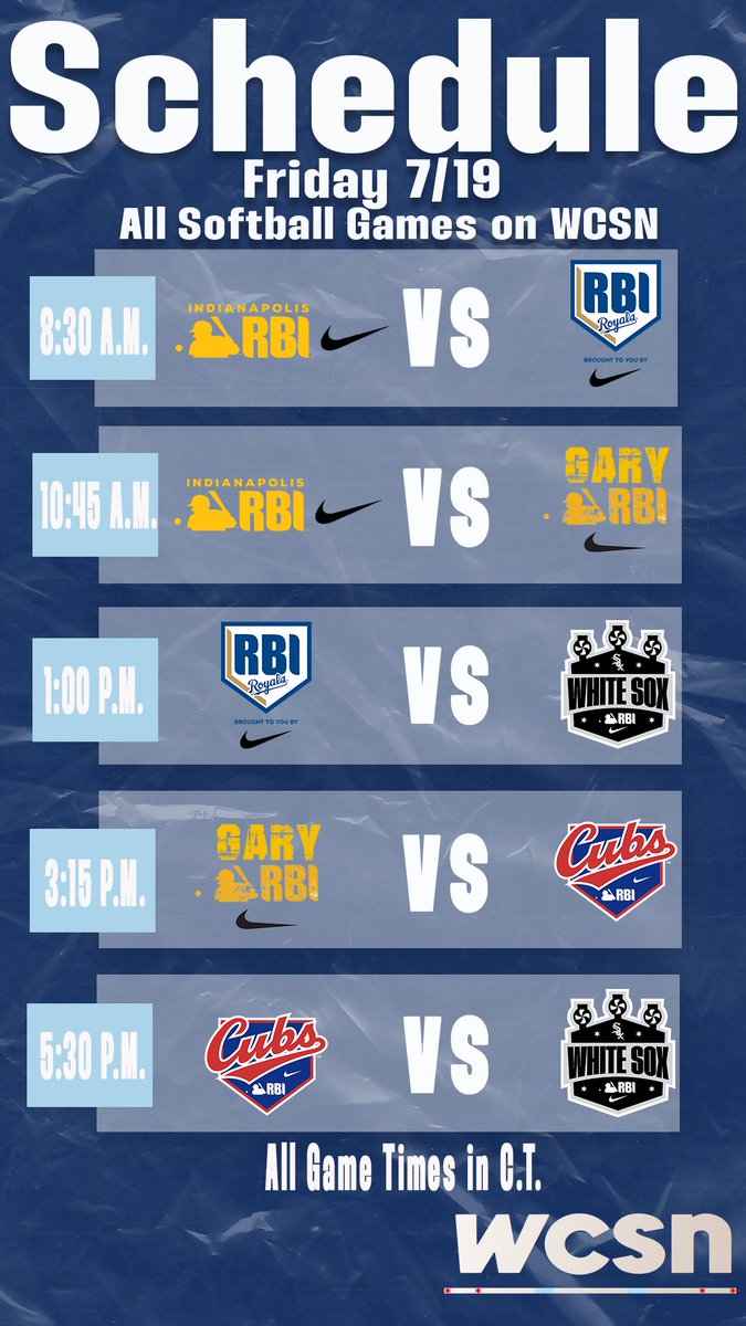 windycitysn's tweet photo. Our softball broadcast schedule for today ⬇️
WCSN: https://t.co/ZI0ducjYPi
#wcsn | #rbi https://t.co/7gqSJ1SboD