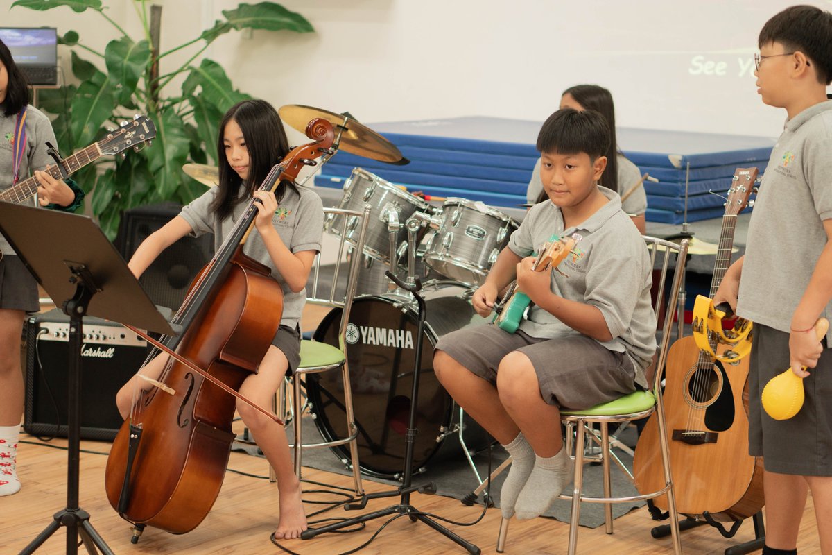 NISYangon's tweet photo. 🏆🎸Key Stage 2 Battle of the Bands
Key Stage 2 students were treated to a musical bonanza as 10 bands battled it out for this year's Battle of the Bands title and trophy. Well done to all who participated and to the enthusiastic audience!

#NetworkInternationalSchool #Primary https://t.co/6KYKXxgjiS