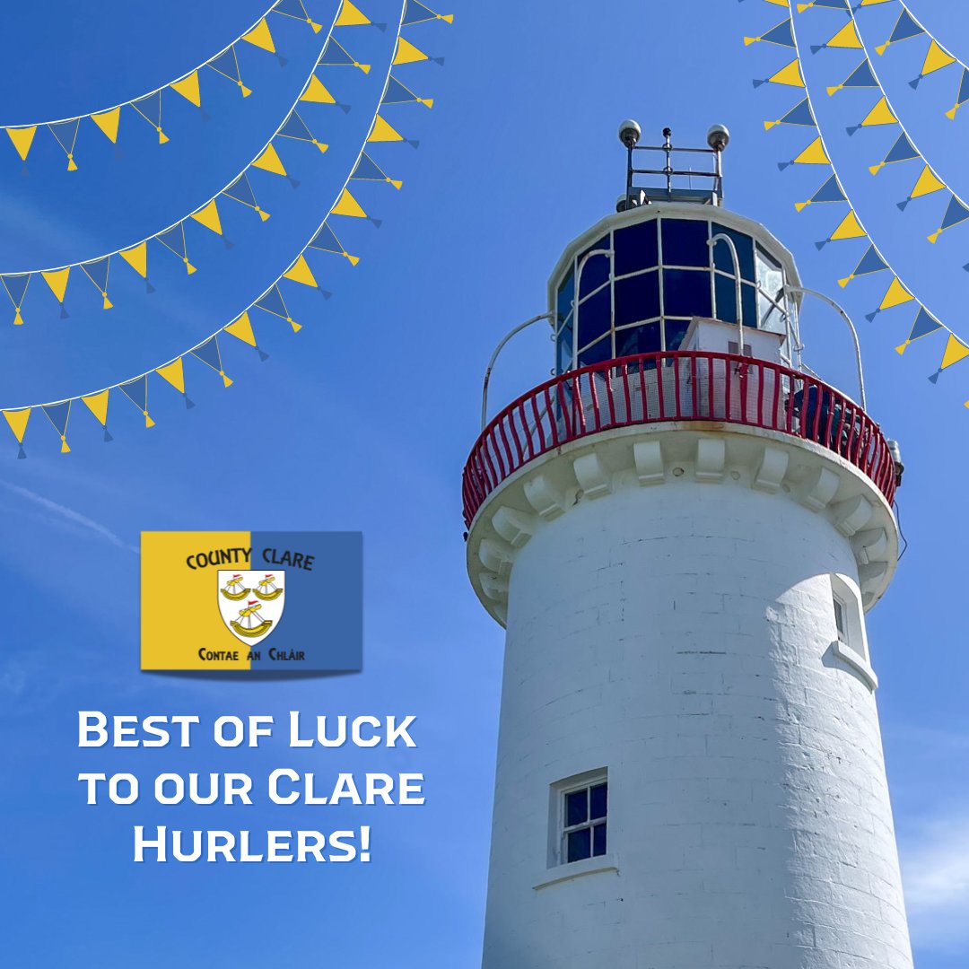 LoopHeadLH's tweet photo. Up the Banner! ๐๐ Clare heads to the All-Ireland Hurling Final this Sunday! We wish the team the best of luck and are cheering for you every step of the way!
#UpTheBanner #AllIrelandFinal #ClareHurling #LoopHeadLighthouse https://t.co/d31rqCsKJo