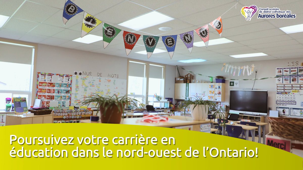 De nombreuses possibilités d’#emplois en enseignement, en soutien à l’élève et en administration vous attendent au CSDC des Aurores boréales! 
👉 Postulez en ligne dès aujourd’hui : csdcab.ca/carriere/emplo…

#education #carriere #onfr