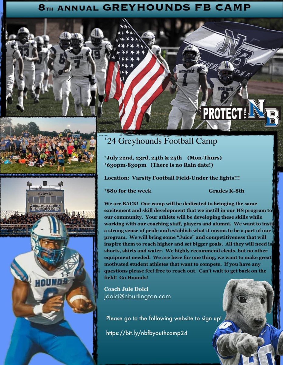 NB_FBBoosters's tweet photo. Spots still available… youth camp starting Monday https://t.co/erKJ0kGZG3 https://t.co/X2lJUqcC5v