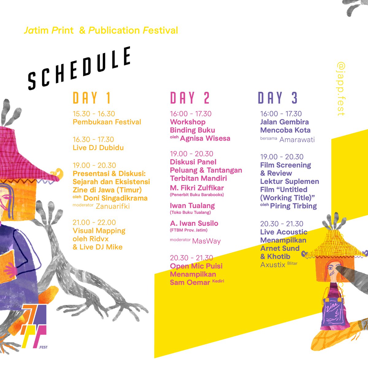 rusamenjana's tweet photo. Sampai jumpa di Jatim Print & Publication Festival. Wahahaha π¬β
#rusamenjana #jappfest #rusamenjanabooks https://t.co/KFvFlDuIt6