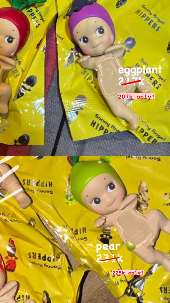 melcyru's tweet photo. WTS WANT TO SELL!!!

sonny angel hippers harvest eggplant 🍆 &amp; pear 🍐
yuk freshpull nii 🤭 

price after shopvid ya! 🍊
ready ina, dom bekasi 📍

wts wtb wto songel terong pir https://t.co/IBbQvIeK7i