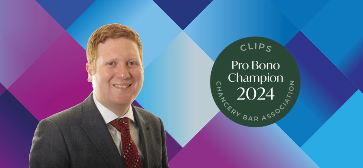 Jonathan Fletcher-Wright has been awarded the Pro Bono Champions Award by the Chancery Bar Litigant in Person Support Scheme (CLIPS). This accolade recognises individuals who have dedicated three or more days to volunteering within a calendar year.

kingschambers.com/jonathan-fletc…