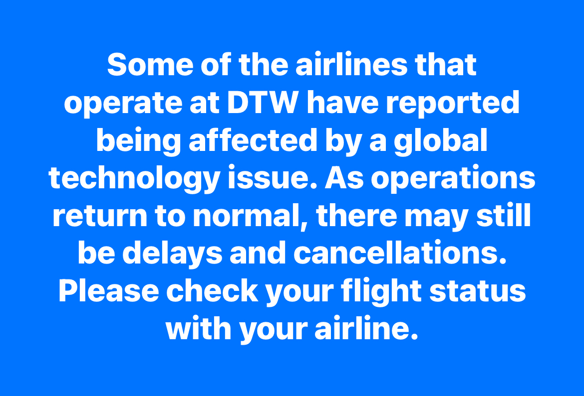 DTW Airport tweet media