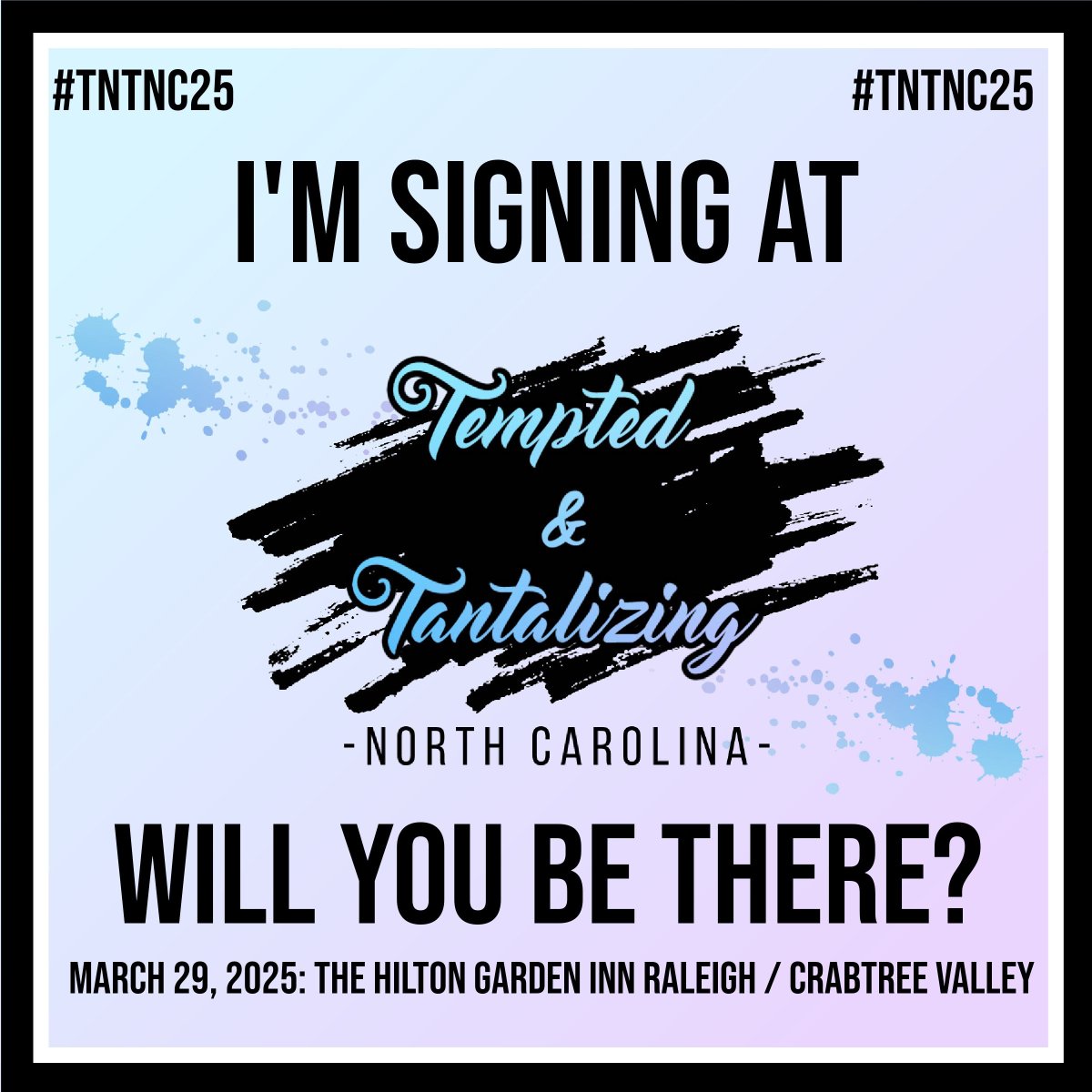 📷 Get tickets: tntnyc.net/tickets.html 📷
📷 Book your room: tntnyc.net/hotel-informat… 📷
📷 Join the attendees group: bit.ly/TNTNCAttendees 📷
#temptedandtantalizing #tntnc #booksigning #bookevents #authorevents #readerevents