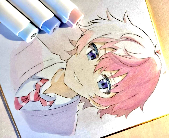 明日はすとぷり映画をお友達と観に行くので さとみくん激推のお友達に 色紙イラストを描きました 会うのきんちょうするううぅぅ。 がんばれこみゅしょう! #すとぷりぎゃらりー #劇場版すとぷりはじまりの物語