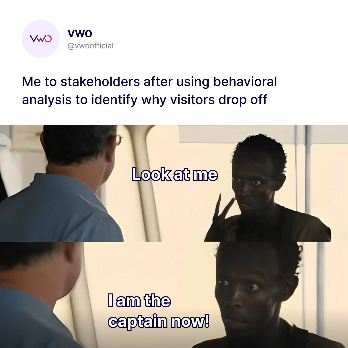 VWO's tweet image. You better believe it!

#behavioralanalysis #webinsights #cromemes