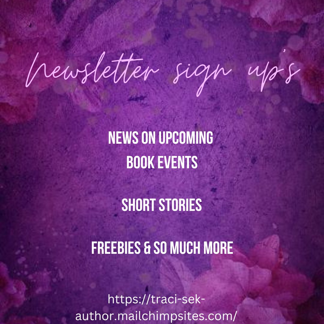 Just a couple more days before I send out my newsletter☝️ Don’t miss out, sign up now! linktr.ee/tracisekauthor Here’s what you get: once a month unless special events occur, Short stories from my other books, Links to freebies, Access to street/ARC sign ups and more! #readers