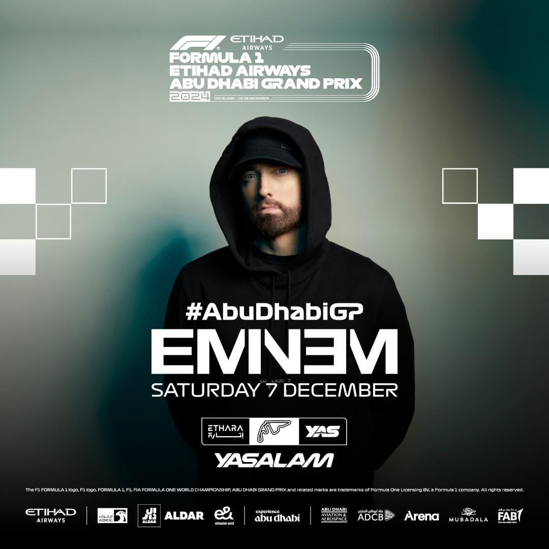 clevertripcom's tweet photo. 🔥🔥 Eminem, Maroon 5, and Muse are performing during Abu Dhabi Formula 1 Weekend on 06-08 December 2024. Get your Formula 1 Abu Dhabi Grand Prix tickets now. Contact Clevertrip for more info.

#clevertrip #eventstravel #abudhabigp #abudhabi #formula1 #grandprix #visitabudhabi #inabudhabi #travel #packages #tickets