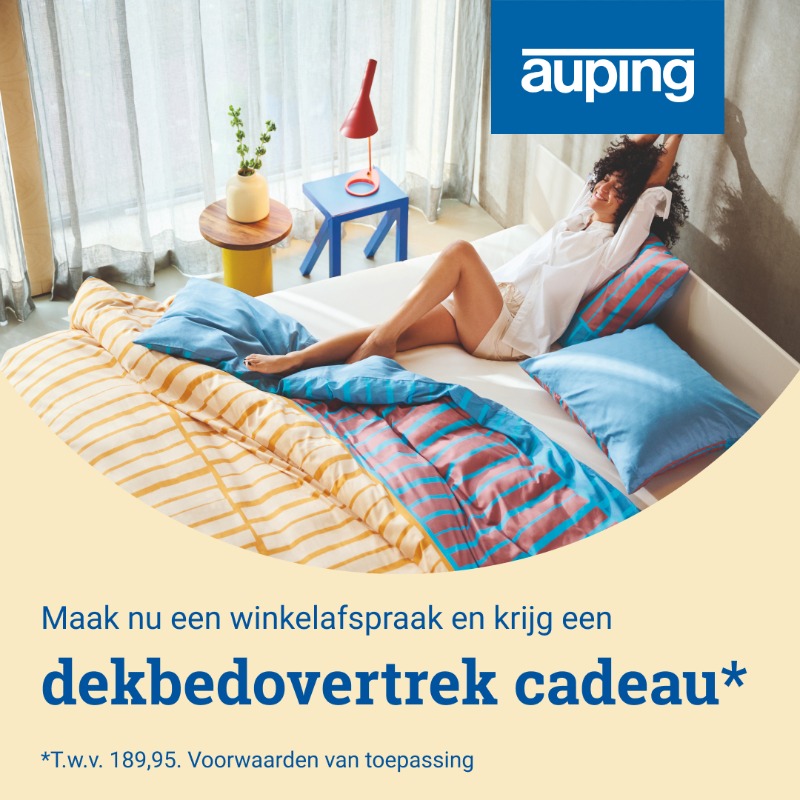AupingNL's tweet photo. Profiteer van 20% korting op alles en ontvang een dekbedovertrek cadeau bij een winkelafspraak. Zien we je in de winkel?