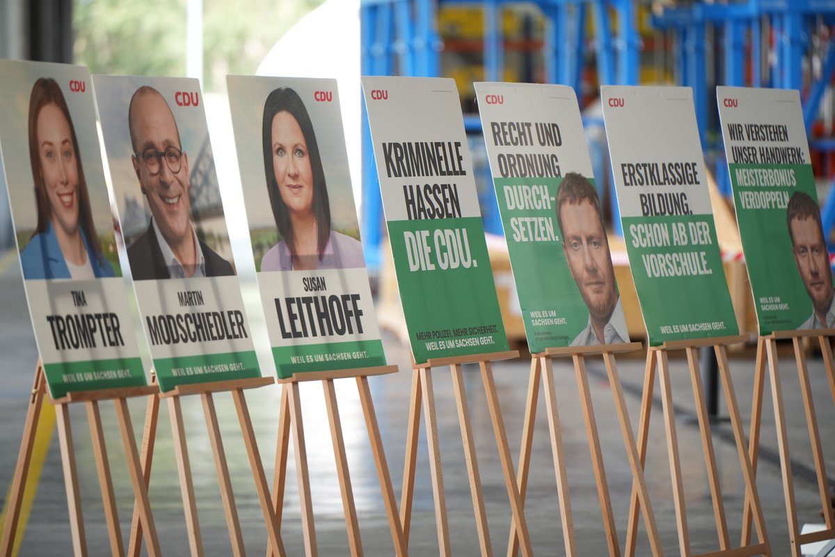 cdusachsen's tweet photo. Wir setzen auf Themen, die im Freistaat geklärt werden können. Wir stärken das Handwerk als Rückgrat der sächsischen Wirtschaft, sorgen für erstklassige Bildung durch ein kostenloses Vorschuljahr und setzen Recht und Ordnung durch. Weil es um Sachsen geht. #sltw24 https://t.co/68zJZGRcX3