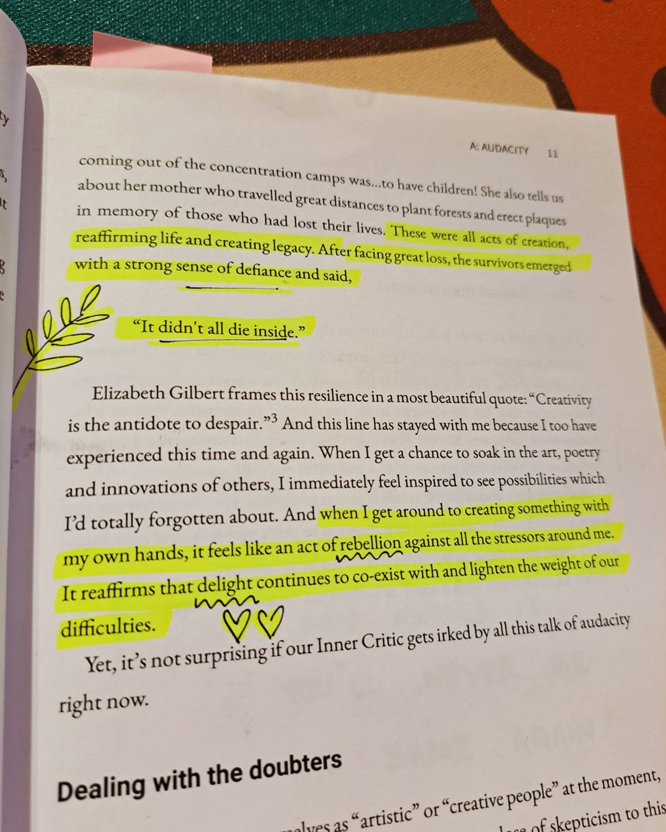 Stories of audacity.  

From the book 'Inspired: The A-Z of Creative Unblocking' :)