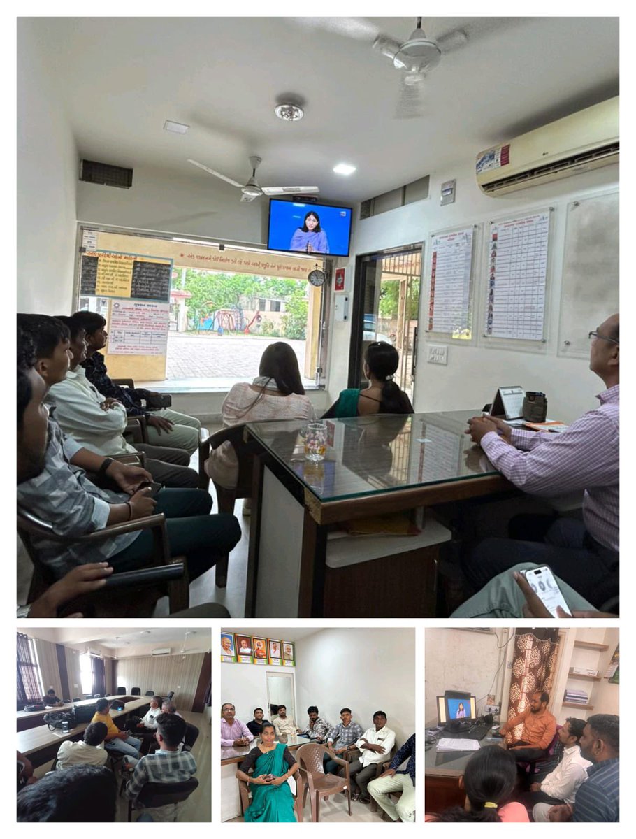 Today, SBM (G) conducted a SATCOM meeting with over a lakh stakeholders from more than 14,000 Gram Panchayats. Gujarat regularly utilizes SATCOM to engage stakeholders and ensure continuous progress and involvement for ODF+ &amp; Nirmal Gujarat 2.0 <a href="/InfoGujarat/">Gujarat Information</a> <a href="/CMOGuj/">CMO Gujarat</a> <a href="/mahajan_vini/">Vini Mahajan</a>