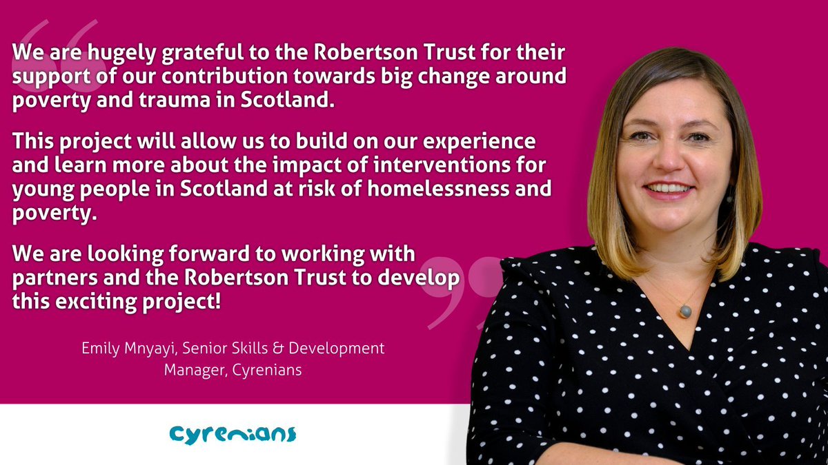 We are delighted to be alongside fourteen other projects as part of <a href="/RobertsonTrust/">The Robertson Trust</a>'s latest Programme Awards, with potential to lead to big change that lasts on poverty and trauma in Scotland.