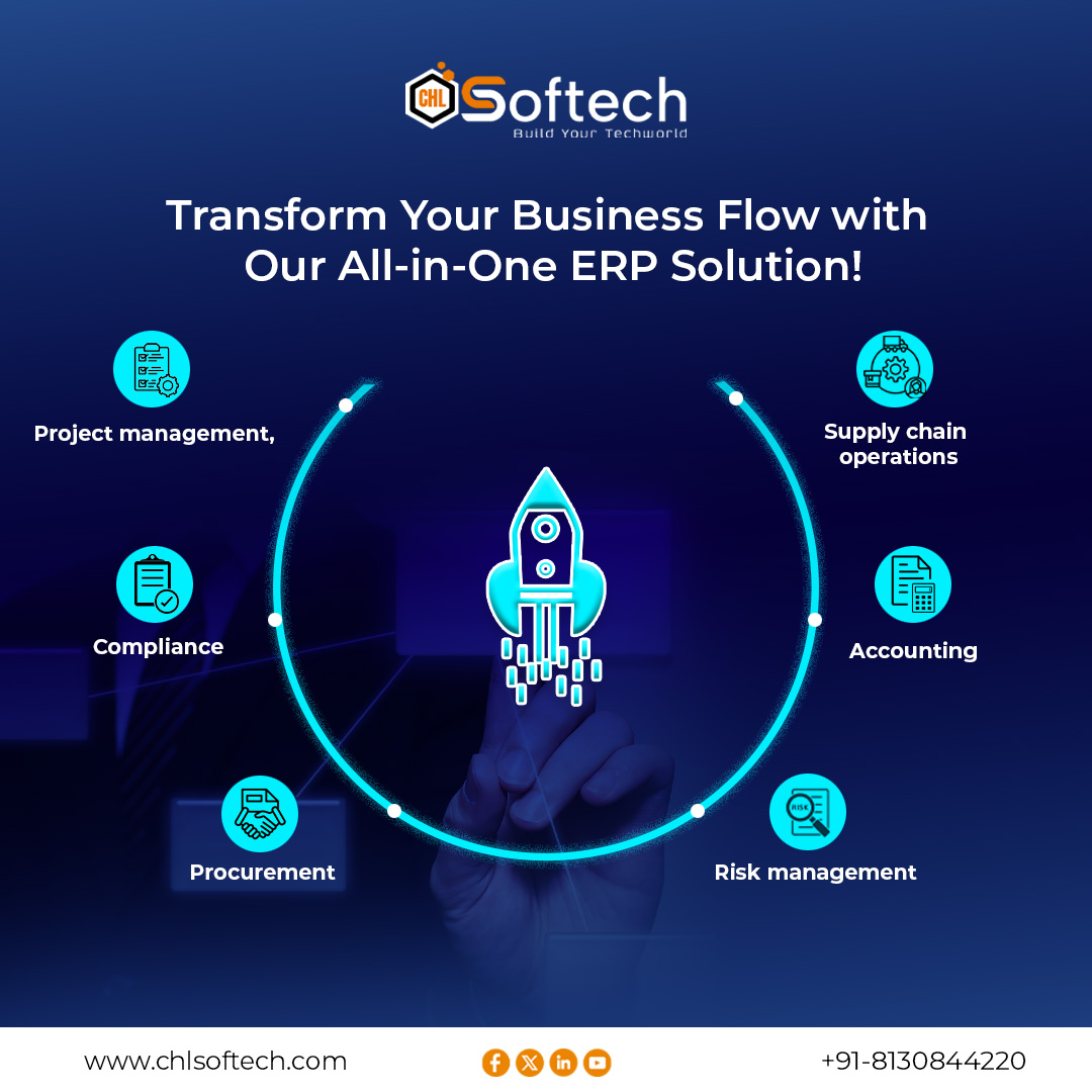 chl_softech's tweet photo. Transform Your Business Flow with Our All-in-One ERP Solution!
Let's connect for the solution at info@chlsoftech.com or +91-8130844220 or visit- https://t.co/i95rnFeNAj
#erp #erpsolutions #projectmanagement #supplychain #accounting #compliances #riskmanagement #chlsoftech https://t.co/Fs4oM5tLmw