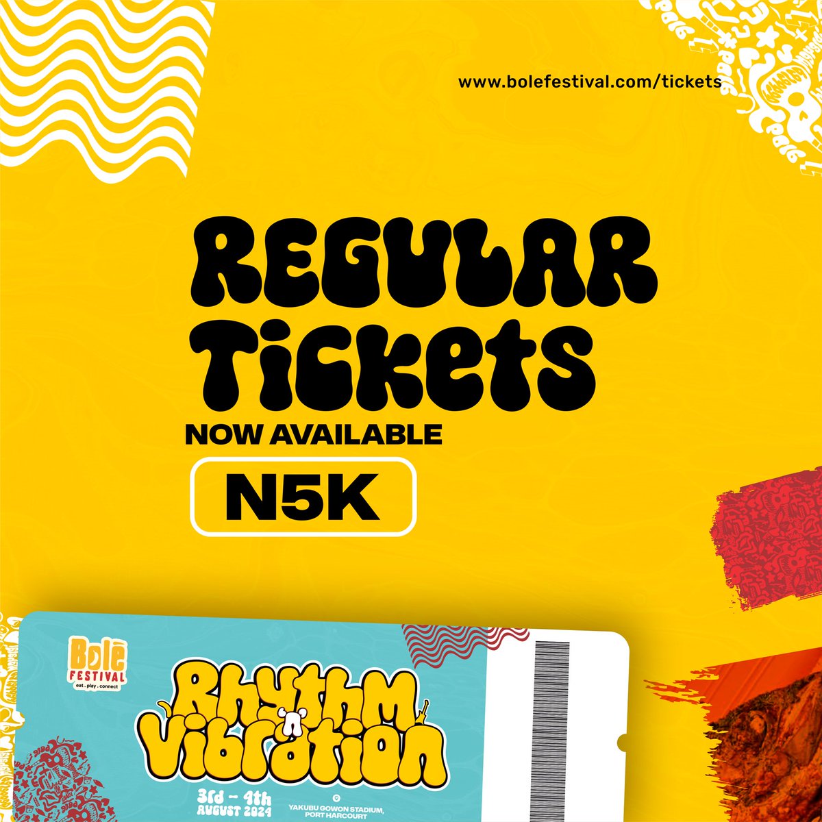 BoleFestival's tweet photo. Regular tickets for Bole Festival 2024 are now available. 

https://t.co/CUgHTj4REf 

#BoleFestival #BoleFestival2024 #RhythmnVibration https://t.co/VjaS0cVNfg