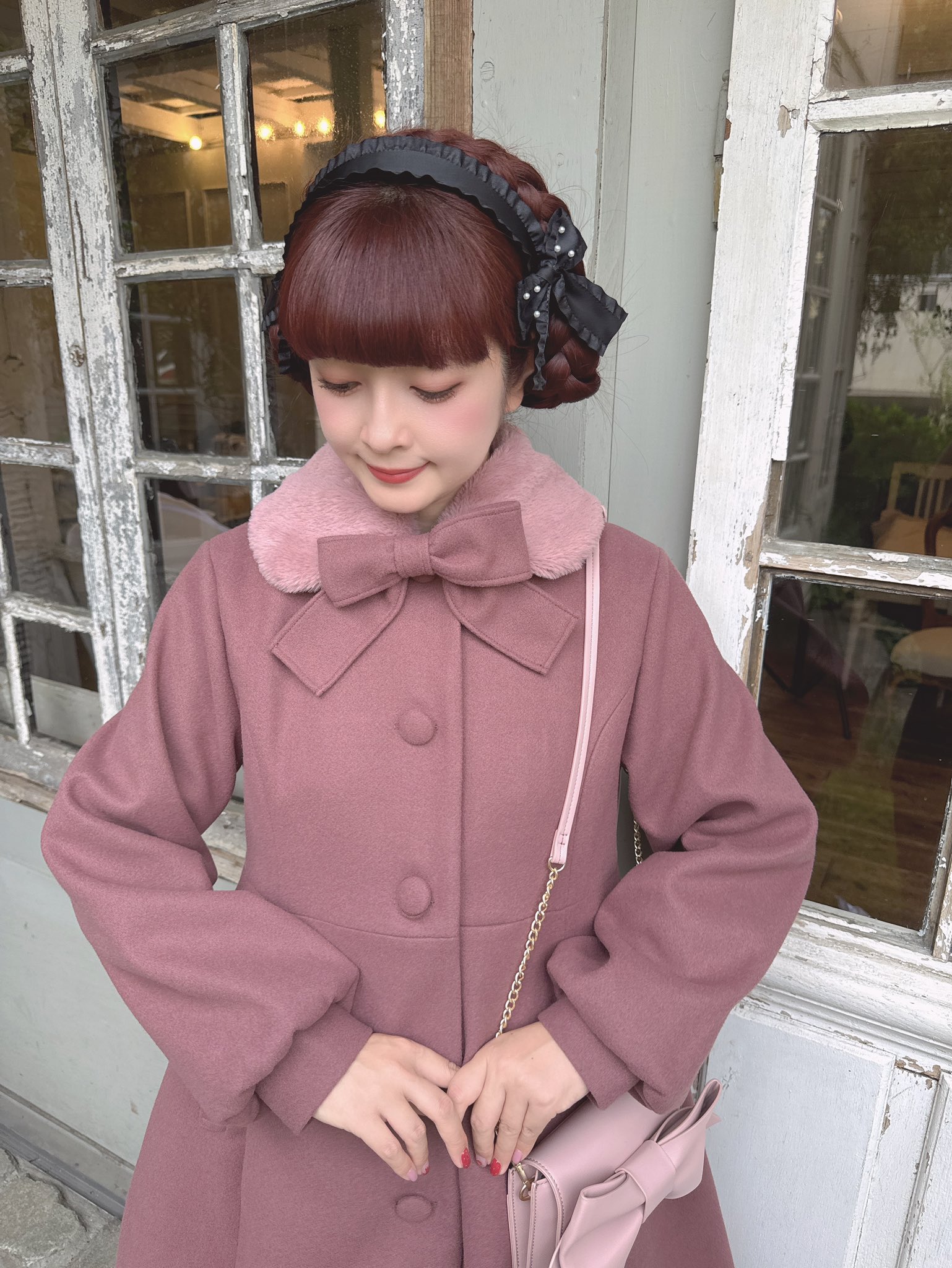 青木美沙子さん 上品 大人ロングコート ピンク Lサイズ ピンク ロングコート 青木美沙子さん しまむら コラボ