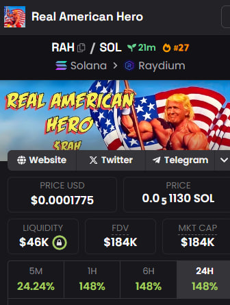 RealAmecicanH's tweet photo. AS I SAID WE WILL LAND HOT TRENDS ON DEX https://t.co/Sd066uDN15