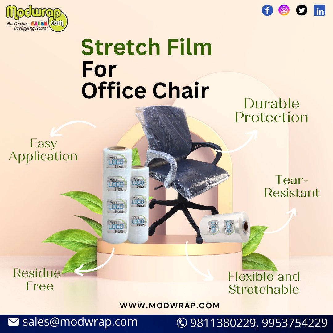 themodwrap's tweet image. ✅ Printed Stretch Film
✅ Durable and Strong
✅ Easy Application
✅ Residue-Free Removal
✅ Scratch-Resistant
✅ Quick Wrap
.
.
#officechairprotection #stretchfilm #durablepackaging #furnitureprotection #custompackaging #staticcling #weatherresistant #shockabsorption