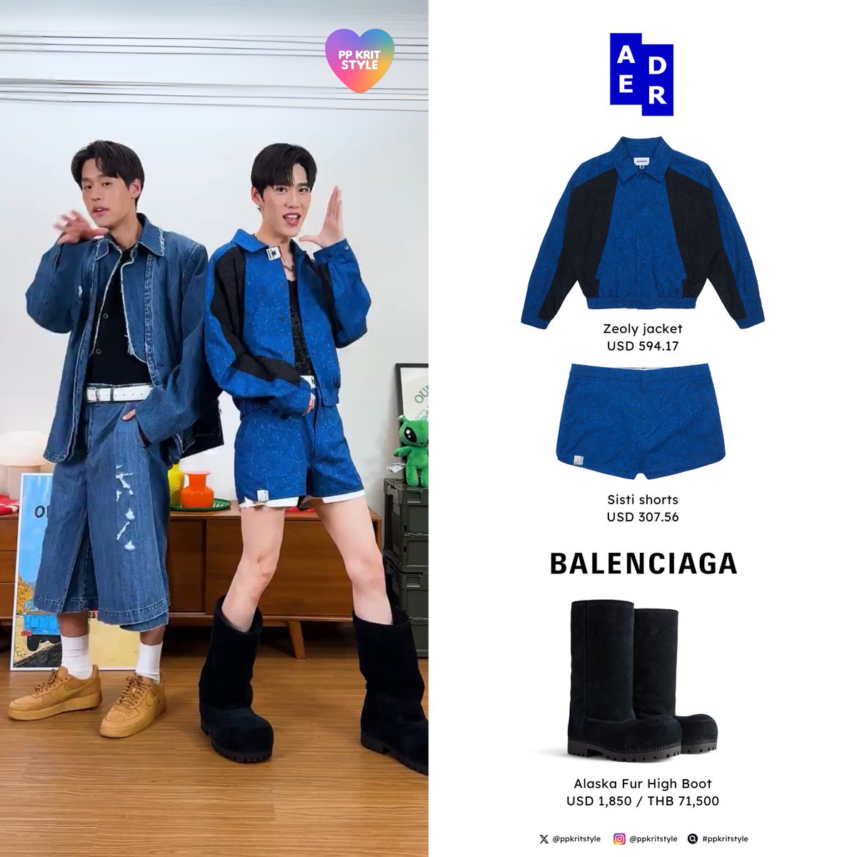ppkritstyle's tweet image. PP KRIT STYLE : #ยอมSurrenderChallenge 👯‍♂️

#BALENCIAGA Alaska fur high boot
#ADERERROR Zeoly jacket and Sisti shorts

#BKPP_ยอมSurrender
#ppkritt #ppkritstyle