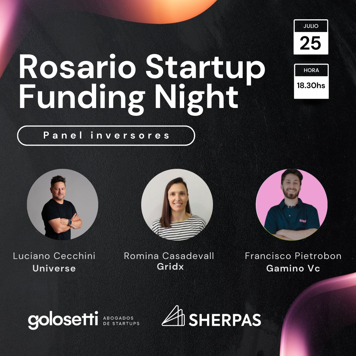 🚀Romina Casadevall, del equipo de GRIDX, formará parte del panel de INVERSORES de la Rosario Startup Funding Night, junto a Lucho Cecchini y Francisco Pietrobon.
📅 25 de julio
🕠 18:30 - 21:00 hs
📍 Fundación Libertad, Mitre 170, Rosario
Sumate acá! lu.ma/tfnypv5q