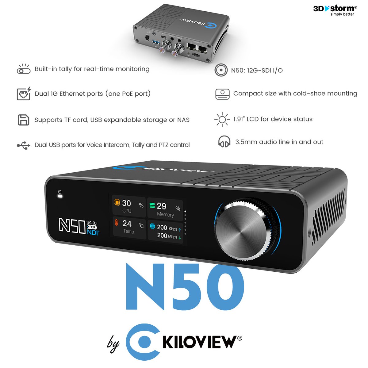 Discover the Next Level with <a href="/kiloview/">Kiloview Electronics</a> N50! 🚀

Ready to elevate your video production? Check out our image recap for all the key features!

📍 Visit our stand at IBC 2024 to learn more👉 Hall 7 – Stand 7.C05

🎟 Free Invitation Code: IBC6441

🔓 3dstorm.com/en/