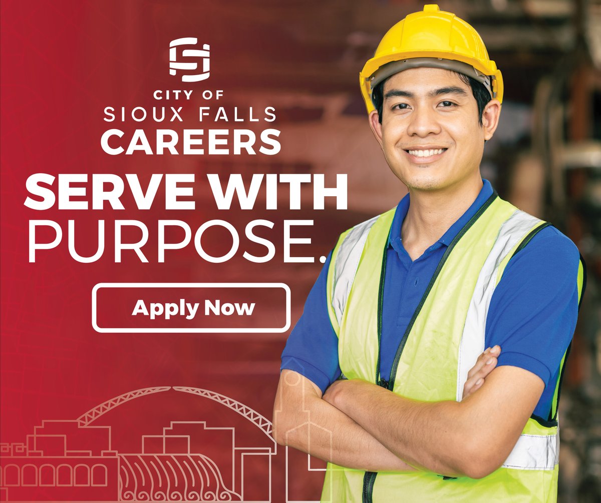 CitySiouxFalls's tweet photo. We're hiring an Equipment Operator to join our team! If you have a knack for fixing and operating equipment, large and small, while enjoying the satisfaction of making your city a better place, this is the job for you! Apply: https://t.co/VrAEOyp6d9
#street #equipmentoperators https://t.co/7r8zbPtQG2